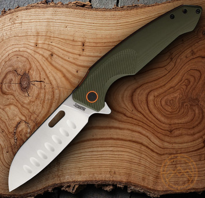 Marbles Linerlock Folding Knife 3.75'' Stainless Steel Blade OD Green G10 Handle