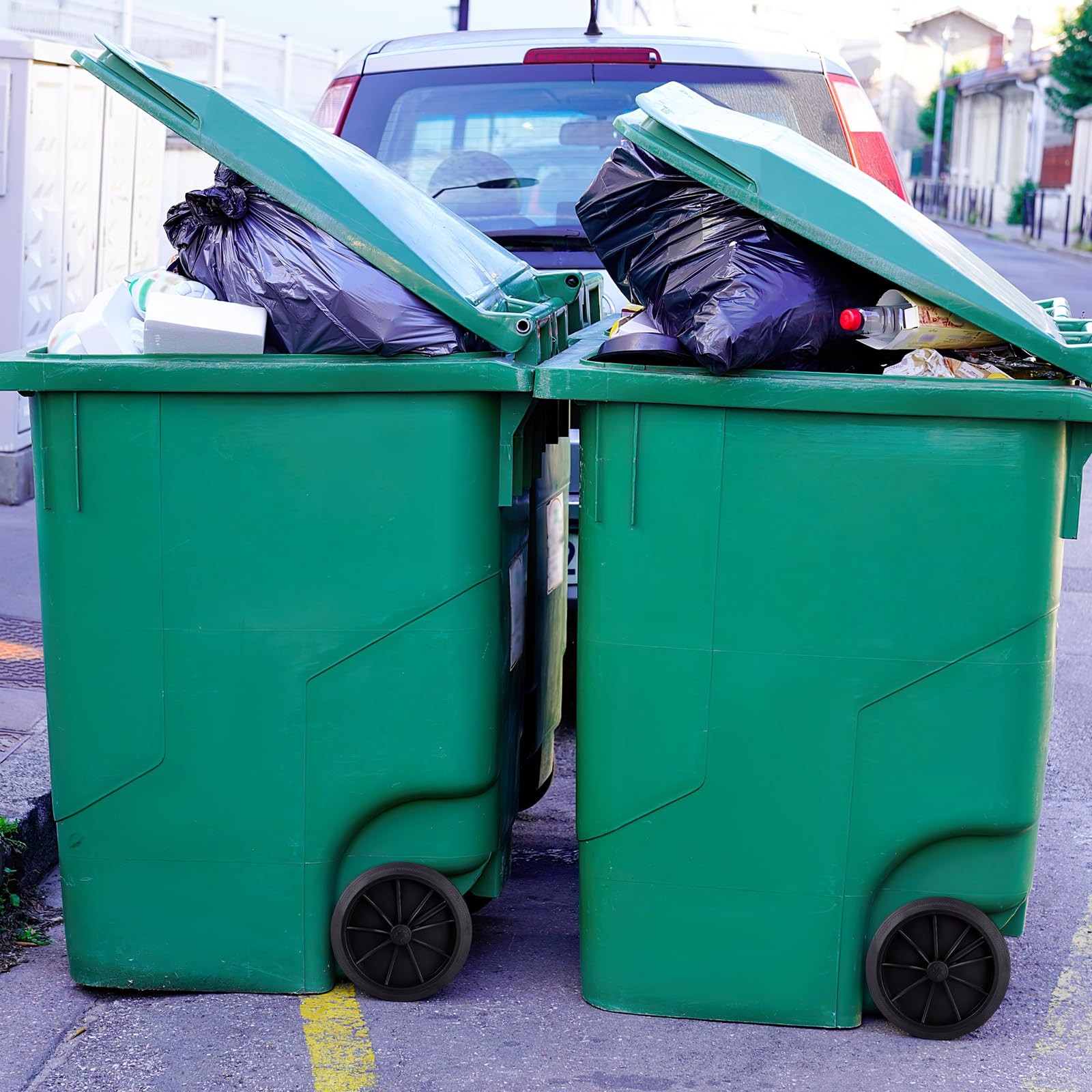 Wheels for Recycling Bin: Garbage Can Wheels Trash Can Wastebasket Pulley Whe...