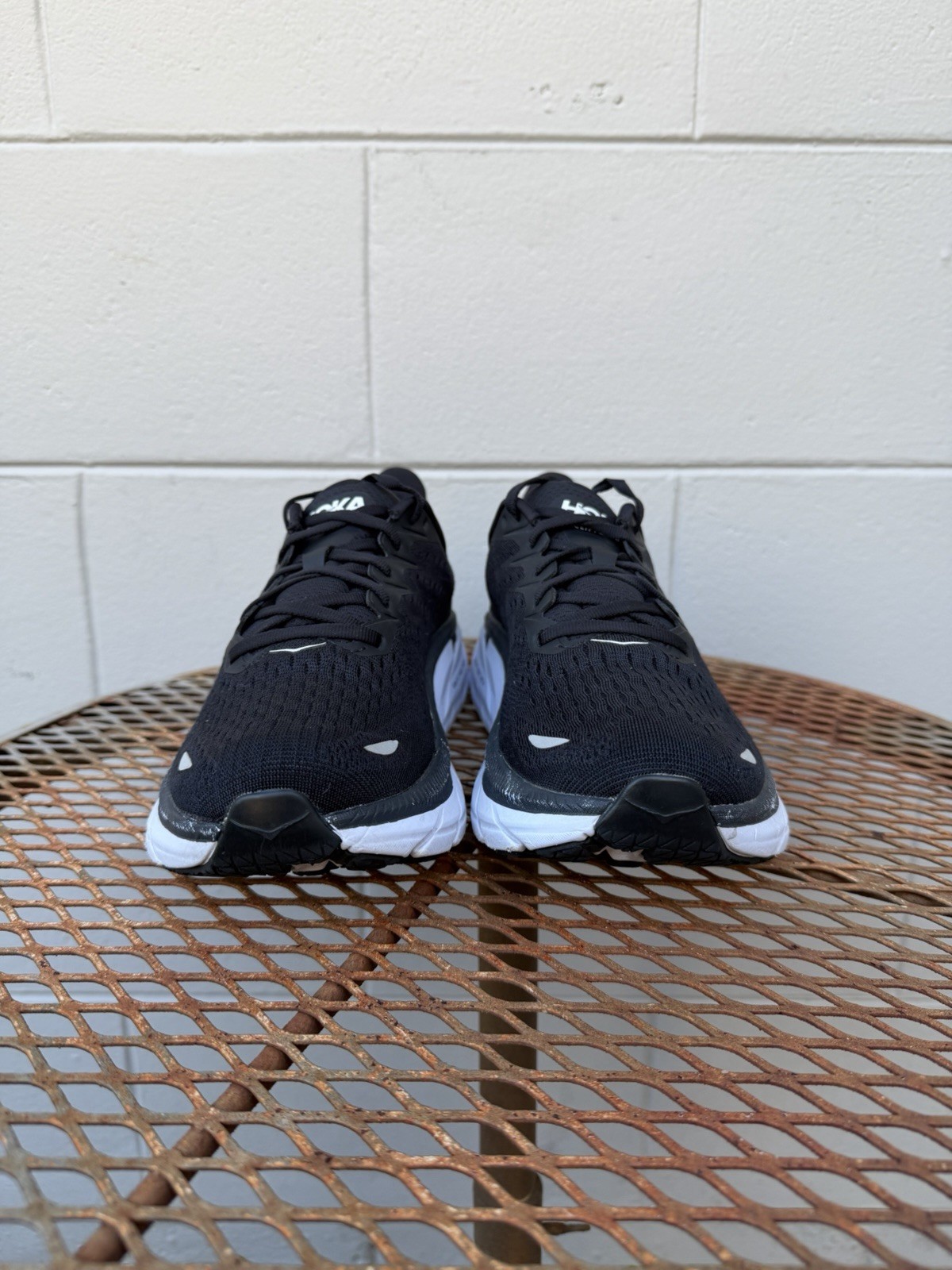 Hoka One One Clifton 8 Womens Black 1119394 BWHT Shoes Running Sneakers 10 B thumbnail 5