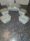 Vintage 1950s 1960s Pyrex Amish Butterprint Dish Set of 5 (10 Pcs. 501-503 Nice!