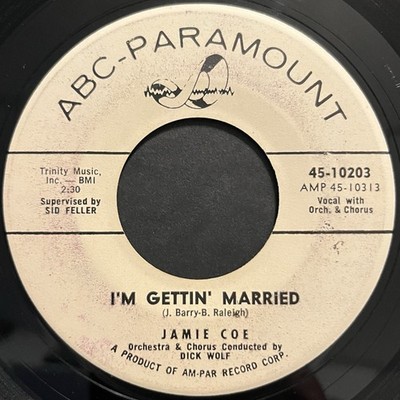 JAMIE COE - I'm Getting Married / Two Dozen 45rpm Promo 1961 Doo Wop VG ABC