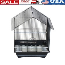 Bird Cage W/ Swing Feeding Cups Perches Pull Out Tray Easy Clean Assembly New