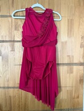 Weissman dance costume girls red dress size XLC