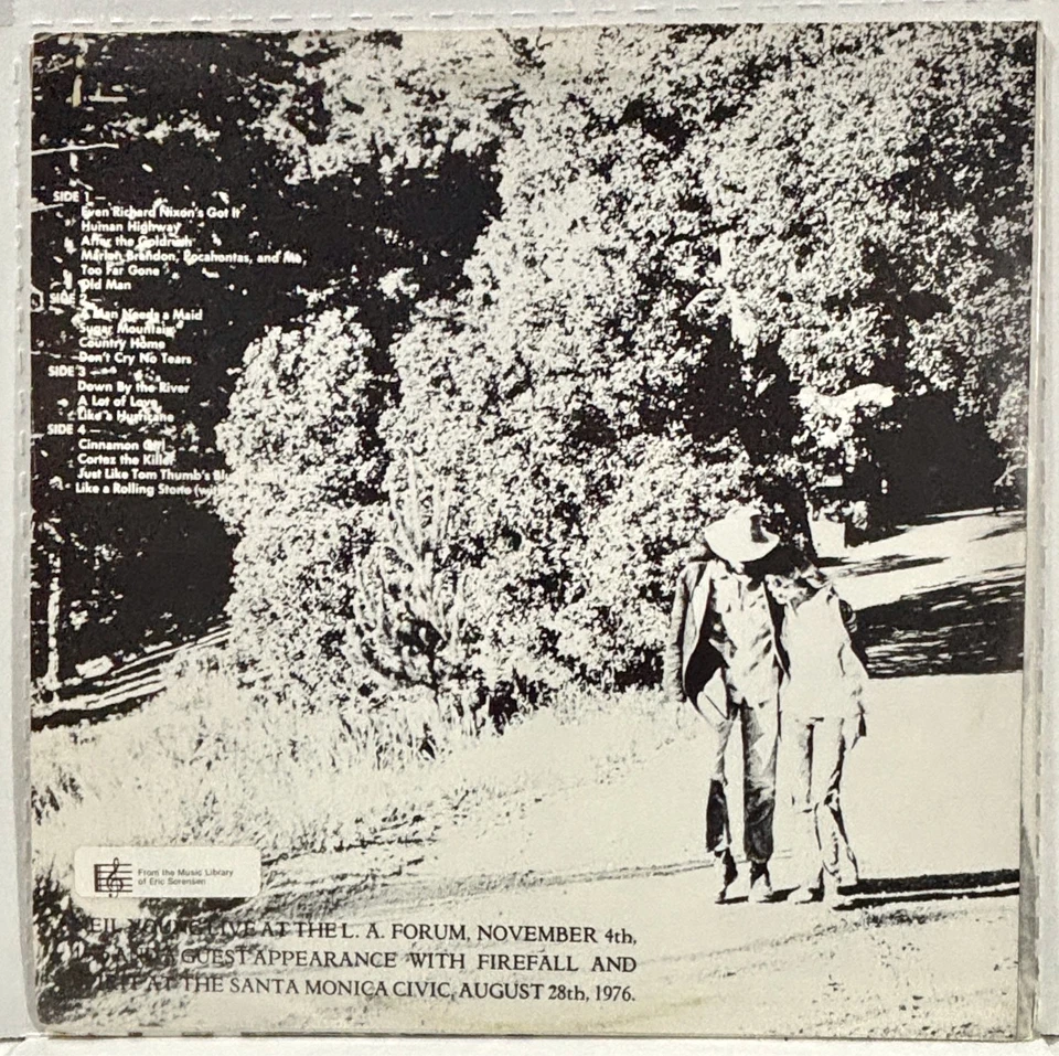 NEIL YOUNG Old Man's Fancy double LP 1976 L.A. Forum & Santa Monica Civic Aud. - Image 2 of 2