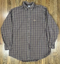 Vintage Carhartt Rugged Outdoor Wear Button Down Size XL Made In USA READ