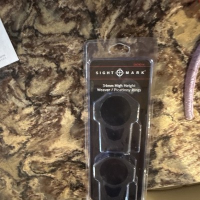 Sightmark 34mm High Scope Rings Weaver/Picatinny Matte Black SM34014 Hex Key