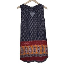 Beach Lunch Lounge Paisley Womens Dress Sz Medium Coverup Sundress Beachy Cruise