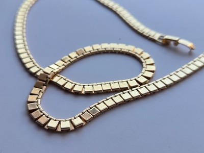 Original MONET Halskette Gliederkette Vintage 80er 43cm TOP
