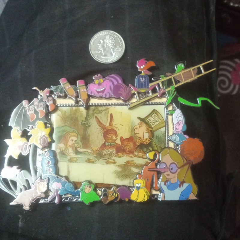 Disney Type Alice in Wonderland Limited Edition12/40 Single Pin Framed Scene