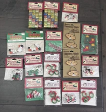 Vintage Darice Holiday Trimmings Miniature Ornaments Lot Of 17 Packages New