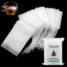 100 Pcs Disposable Tea Bags for Loose Leaf Tea, Biodegradable Tea Filter Bags...