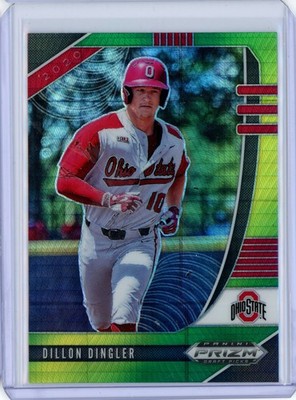 2020 Panini Prizm Draft Picks Green & Yellow Hyper #PDP38 Dillon Dingler