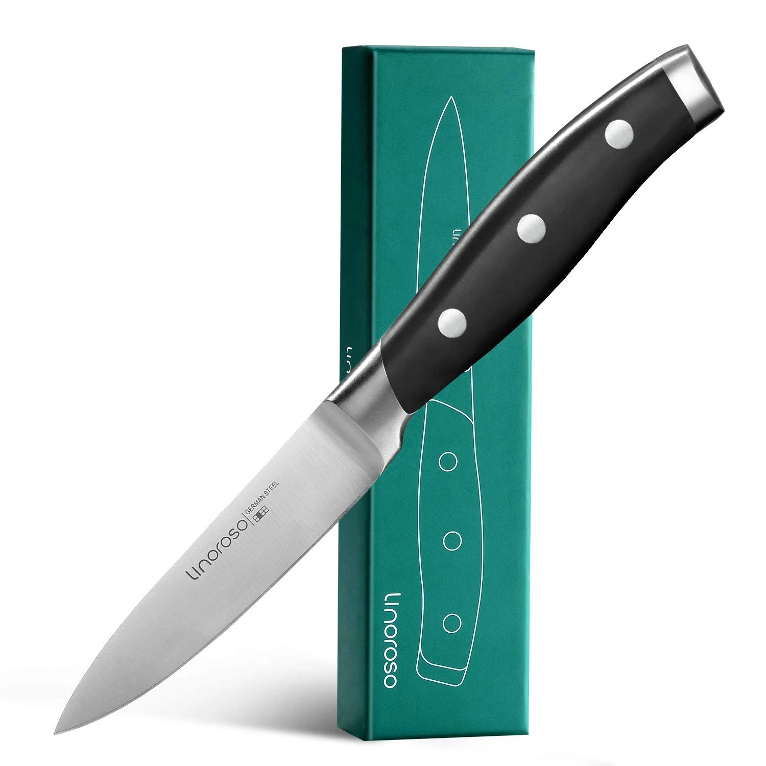 3.5 Inch Paring , Sharp Forged German Stainless Steel Kitchen , Full Tang Sma...