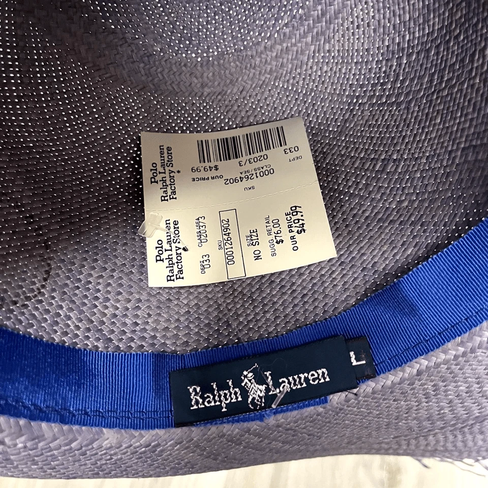 Ralph Lauren Sun Hat Women’s Large Light Purple Floppy NWT - Image 4 of 4