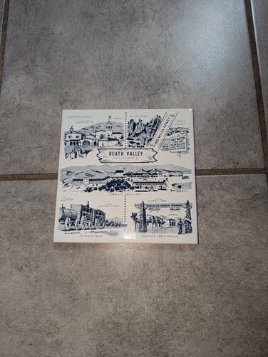RARE Death Valley California History Historical Hanging Wall Art Tile Furnace - Picture 1 of 2