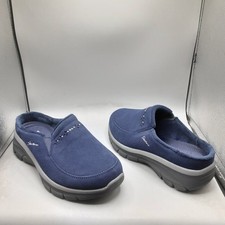 Skechers Easy Going Autumn Sweetheart Studded Suede Clogs 6W Navy A260