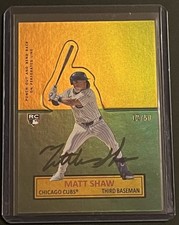2025 Topps Archives Matt Shaw #64SU-20 1964 Stand-Ups (RC) Cubs Gold /50