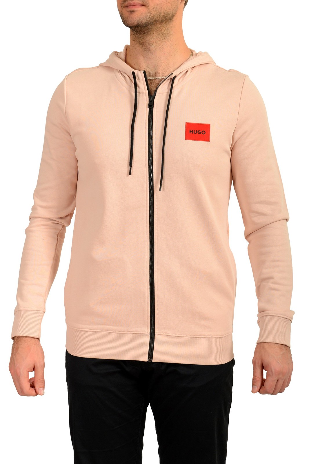 Мужская спортивная куртка-свитер Hugo Boss Daple212 с розовым логотипом на молнии US L IT 52 16290₽