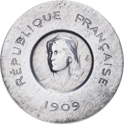 France, 10 Centimes, François Rude, 1909, Paris, Épreuve, Aluminium, SPL - Photo 1/2