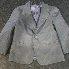 Haggar Boys Gray Suit Jacket 4T Formal Notch Lapel Lined Poly