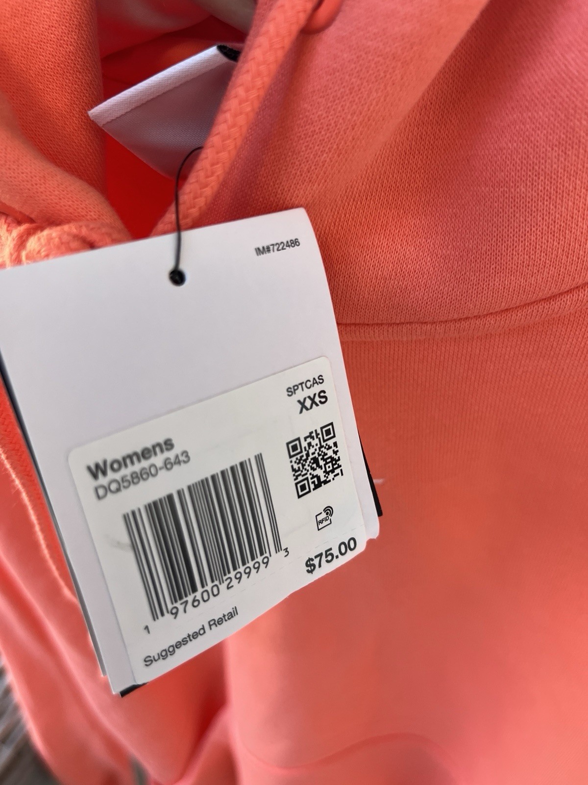 Nike Phoenix Fleece Oversized Pullover Hoodie in Wild Mango/Sail Size XXS NWT thumbnail 9