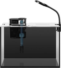 Aquarium Kit 2 Gallon Nano Aquarium, Ultra-Clear Rimless Desktop Fish Tank with