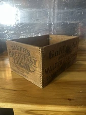 Baker's Cocoa Wood Crate Empty Early 1900s Vintage