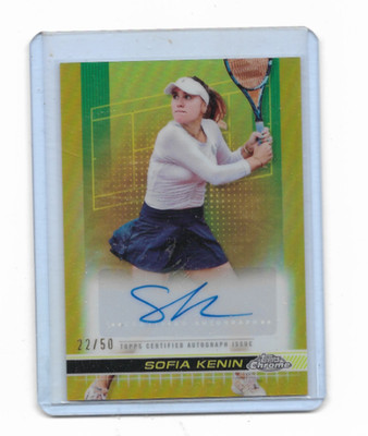 2024 TOPPS CHROME TENNIS----SOFIA KENIN---22/50---GOLD AUTO