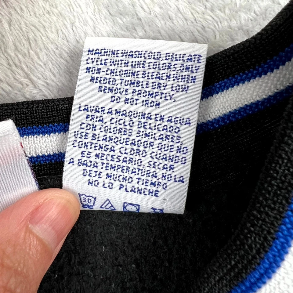 Sudadera Atlética Russell Niño Grande Negra Azul Polar Cuello en V Béisbol Fútbol Foto 4 de 4