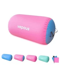  Gymnastics Air Barrel (L)39.3inch x (Diameter)23.6inch Light Blue/Pink
