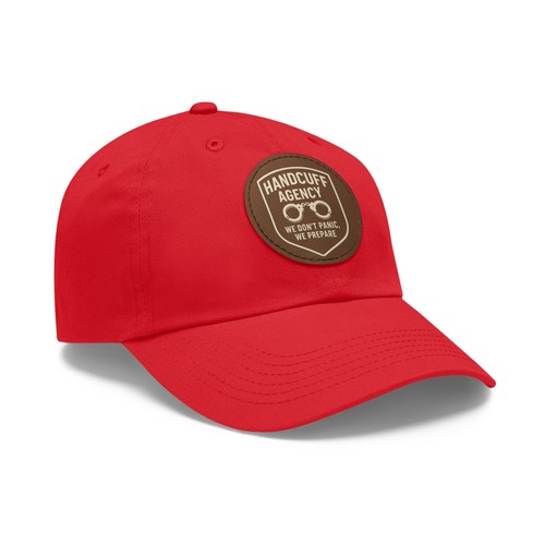 Fantasy Football Draft Hat 2025 Dad Cap – Handcuff Agency Security Leather Patch - Picture 21 of 46