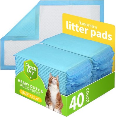 40 Count Cat Litter Pads for Tidy Cats Breeze System, Thickened Cat Pad Refil...