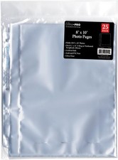 Ultra Pro 8x10 Photo Page 25 ct. Pack for 8.5'' x 11'' inches, Clear