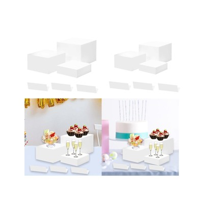 3 Stück Buffet Riser Food Riser für Buffet-Tisch Acryl Würfel Display Nesting
