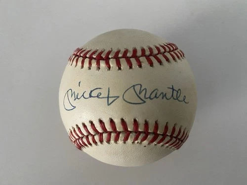 MICKEY MANTLE AUTOGRAPHED BOBBY BROWN BASEBALL– SIGNATURE NO COA