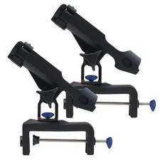 Fishing Boat Rods Holder with Large Clamp Opening 360 Degree Adjustable Fishi...