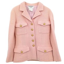 Chanel Single Breasted Jacket Pink 96A #42 136369