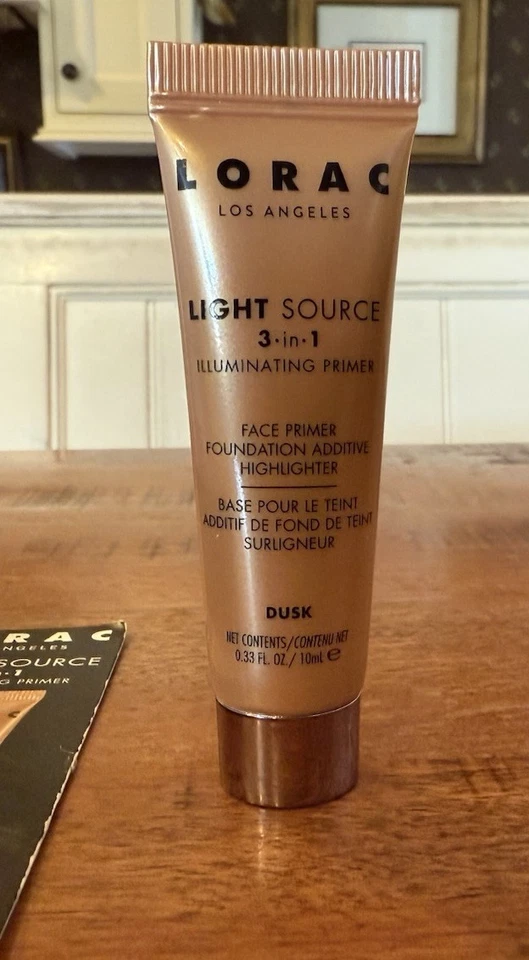 LORAC LIGHT SOURCE 3 IN 1 ILLUMINATING PRIMER DUSK 0.33 OZ 10 ML TRAVEL SIZE 🌺 - Image 2 of 2