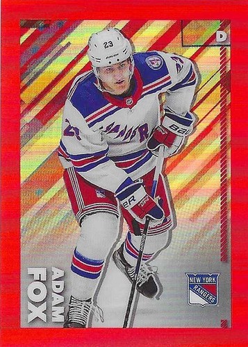 Topps NHL Chrome 2022-23 333 Adam Fox RED 1/5 one of five New York Rangers