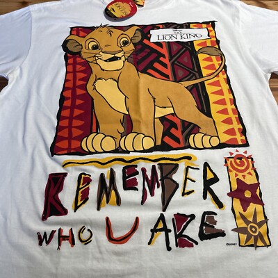 New With Tags Vintage Lion King Shirt Disney Simba Movie Promo 90s