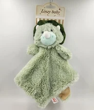 Dinosaur Security Blanket, Baby Boys Shower Gift, Nunu, Lovey, Green L28