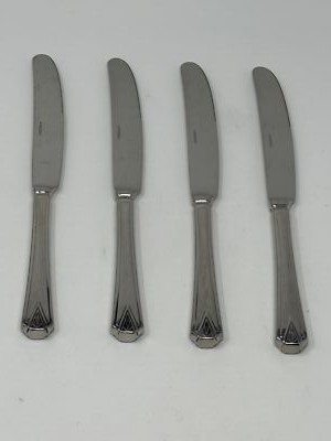 Oneida Deauville 1929 Set of 4 Dinner Knives 9 1/2'' Quality 18/10 Stainless