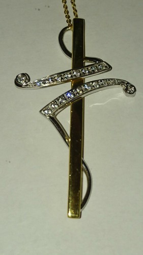 Zirkonia-Halskette! Goldhalskette mit Zirkonstein! beste Geschenk - Bild 12 von 12