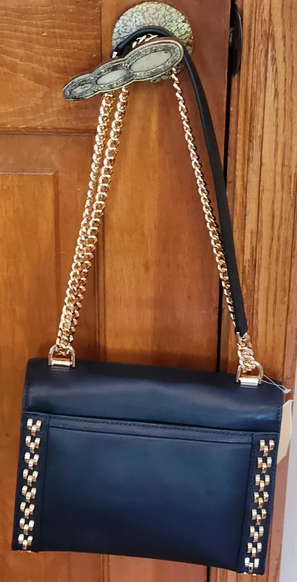 Michael Michael Kors Blue Leather Studded Top Handle Shoulder Bag