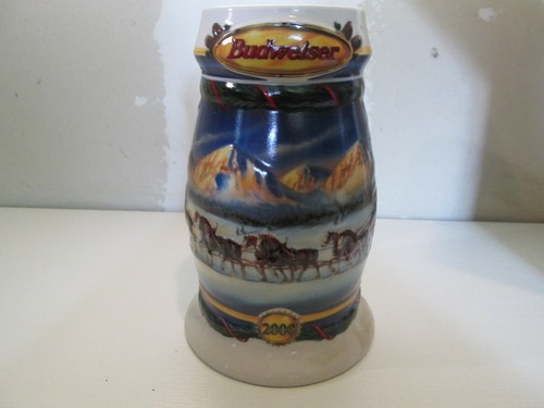 Budweiser Vintage 2000 Beer Stein Mug Ceramarte Holiday in The Mountains CS416 - Picture 4 of 6