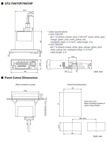 Keyence GT2-75P Kontakttyp Digital SensorFedex Versand - Bild 2 von 3