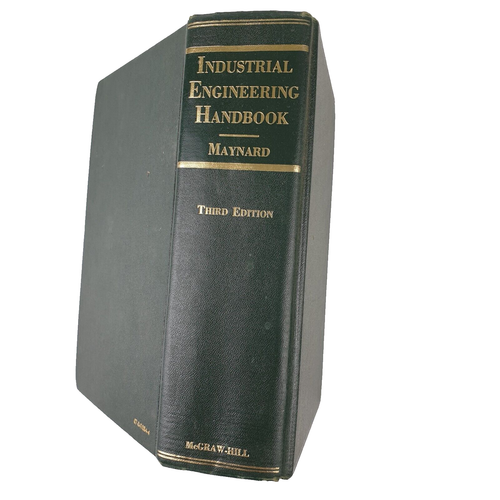 Industrial Engineering Handbook, Third Edition By H.B. Maynard, Vintage HC 1971