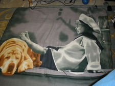 NEW fleece throw child with dog