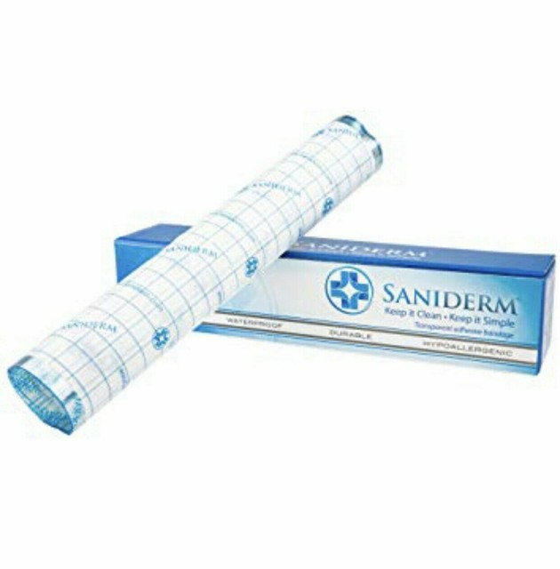 Saniderm Tattoo Aftercare Bandage 10 in X 2 Yd Roll Clear Adhesive