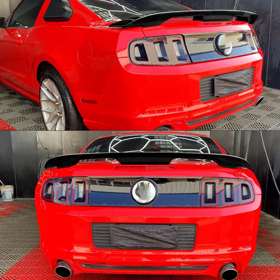 For 2010-2014 Ford Mustang Coupe Matte Black GT500 Style Rear Trunk Spoiler Wing - Image 4 of 4